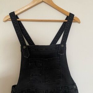 Free People Black Denim Jumpsuit